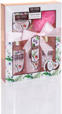 BRUBAKER Cosmetics Bath and Shower Set - Coconut and Strawberry Scent - 5 Pcs Spa Gift Set for Women - Skin Care Gift Box for Wife Girlfriend or Best Friend