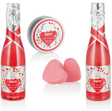 BRUBAKER Cosmetics 5-pcs Bath and Shower Set Strawberry Sweet Love - Gift Set with Flowers Design Pink