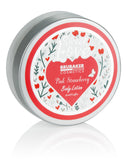 BRUBAKER Cosmetics 5-pcs Bath and Shower Set Strawberry Sweet Love - Gift Set with Flowers Design Pink