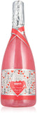 BRUBAKER Cosmetics 25 fl. oz. Shower Gel Strawberry Sweet Love in Champagne Bottle - Bath Gift Set with Flowers Design - Gift Idea for Women and Men - Pink
