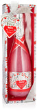 BRUBAKER Cosmetics 25 fl. oz. Shower Gel Strawberry Sweet Love in Champagne Bottle - Bath Gift Set with Flowers Design - Gift Idea for Women and Men - Pink