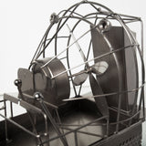BRUBAKER Wine Bottle Holder Airboat - Metal - Handmade