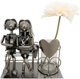 BRUBAKER Wine Bottle Holder "Love Couple On a Bench" 6007