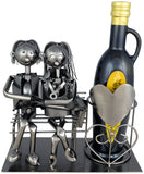 BRUBAKER Wine Bottle Holder "Love Couple On a Bench" 6007