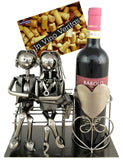 BRUBAKER Wine Bottle Holder "Love Couple On a Bench" 6007