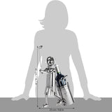 BRUBAKER Bottle Holder Female Golfer Teeing Off - Silver Metal Sculpture - Gift for Female Golf Fans - Sport Woman Bottle Stand Wine Decoration with Greeting Card