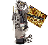 BRUBAKER Wine Bottle Holder Hunter - Metal - Handmade