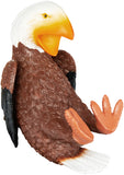 BRUBAKER Wine Bottle Holder Thirsty Eagle - Drunk Animals - Polyresin Bottle Decoration - Table Top Bird Figure Hand Painted Wine Accessory - Funny Wine Gift