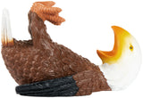 BRUBAKER Wine Bottle Holder Thirsty Eagle - Drunk Animals - Polyresin Bottle Decoration - Table Top Bird Figure Hand Painted Wine Accessory - Funny Wine Gift