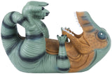 BRUBAKER Wine Bottle Holder Thirsty T-Rex - Drunken Dinosaur - Polyresin Bottle Decoration - Table Top Figure Animals Hand Painted Bar Accessory - Funny Wine Gift