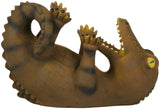 BRUBAKER Wine Bottle Holder Thirsty Crocodile - Drunk Animals - Polyresin Bottle Decoration - Alligator Decorative Figurine Hand Painted Bar Wine Accessory - Funny Wine Gift