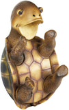 BRUBAKER Wine Bottle Holder Thirsty Turtle - Drunk Animals - Polyresin Bottle Decoration - Table Top Sea Turtle Decorative Figurine Hand Painted Wine Accessory - Funny Wine Gift