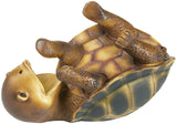 BRUBAKER Wine Bottle Holder Thirsty Turtle - Drunk Animals - Polyresin Bottle Decoration - Table Top Sea Turtle Decorative Figurine Hand Painted Wine Accessory - Funny Wine Gift