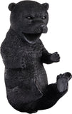 BRUBAKER Wine Bottle Holder Thirsty Bear - Drunk Animals - Polyresin Bottle Decoration - Table Top Bar Wine Accessory Figure Hand Painted Black - Funny Wine Gift