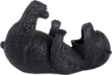 BRUBAKER Wine Bottle Holder Thirsty Bear - Drunk Animals - Polyresin Bottle Decoration - Table Top Bar Wine Accessory Figure Hand Painted Black - Funny Wine Gift
