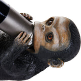 BRUBAKER Wine Bottle Holder Thirsty Monkey - Drunk Animals - Monkey Polyresin Bottle Decoration - Chimpanzee Figure Hand Painted Bar Wine Accessory - Funny Wine Gift