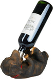 BRUBAKER Wine Bottle Holder Thirsty Dog - Dachshund - Drunk Animals - Wiener Dog Polyresin Bottle Decoration - Badger Sausage Dog Figure Hand Painted Bar Accessory - Funny Wine Gift
