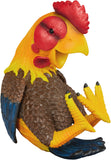 BRUBAKER Wine Bottle Holder Thirsty Rooster - Drunk Animals - Polyresin Bottle Decoration - Chicken Farm Figurine Hand Painted Wine Accessory - Funny Wine Gift