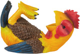 BRUBAKER Wine Bottle Holder Thirsty Rooster - Drunk Animals - Polyresin Bottle Decoration - Chicken Farm Figurine Hand Painted Wine Accessory - Funny Wine Gift