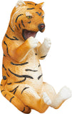 BRUBAKER Wine Bottle Holder Thirsty Tiger - Drunk Animals - Polyresin Bottle Decoration - Safari Jungle Figurine Hand Painted Bar Wine Accessory - Funny Wine Gift