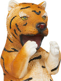 BRUBAKER Wine Bottle Holder Thirsty Tiger - Drunk Animals - Polyresin Bottle Decoration - Safari Jungle Figurine Hand Painted Bar Wine Accessory - Funny Wine Gift