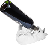 BRUBAKER Wine Bottle Holder Thirsty Unicorn - Drunk Animals - Polyresin Bottle Decoration - Hand Painted Figure - Fabulous Funny Wine Gift for Women and Best Friend