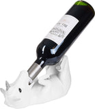 BRUBAKER Wine Bottle Holder Thirsty Unicorn - Drunk Animals - Polyresin Bottle Decoration - Hand Painted Figure - Fabulous Funny Wine Gift for Women and Best Friend