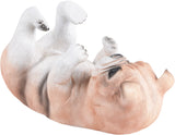 BRUBAKER Wine Bottle Holder Thirsty Dog - Bulldog - Drunk Animals - Polyresin Bottle Decoration - Decorative Figurine Hand Painted Bar Accessory - Funny Wine Gift