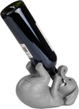 BRUBAKER Wine Bottle Holder Thirsty Elephant - Drunk Animals - Polyresin Bottle Decoration - Figure Hand Painted Bar Wine Accessory for Wine Bar - Funny Wine Gift