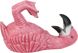 BRUBAKER Wine Bottle Holder Thirsty Flamingo - Drunk Animals - Polyresin Bottle Decoration - Pink Bird Decorative Figurine Hand Painted Bar Wine Accessory - Funny Wine Gift