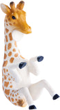 BRUBAKER Wine Bottle Holder Thirsty Giraffe - Drunk Animals - Polyresin Bottle Decoration - Table Top Safari Figurine Bar Hand Painted Wine Accessory - Funny Wine Gift
