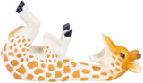 BRUBAKER Wine Bottle Holder Thirsty Giraffe - Drunk Animals - Polyresin Bottle Decoration - Table Top Safari Figurine Bar Hand Painted Wine Accessory - Funny Wine Gift