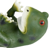 BRUBAKER Wine Bottle Holder Thirsty Frog - Drunk Animals - Polyresin Bottle Decoration - Table Top Figure Hand Painted Bar Wine Accessory for Wine Bar - Funny Wine Gift