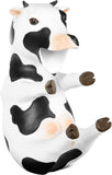 BRUBAKER Wine Bottle Holder Thirsty Cow - Drunk Animals - Polyresin Bottle Decoration - Figure Farm Hand Painted Wine Accessory for Wine Bar - Funny Wine Gift