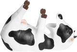 BRUBAKER Wine Bottle Holder Thirsty Cow - Drunk Animals - Polyresin Bottle Decoration - Figure Farm Hand Painted Wine Accessory for Wine Bar - Funny Wine Gift