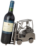 BRUBAKER Wine Bottle Holder 'Forklift' - Table Top Metal Sculpture