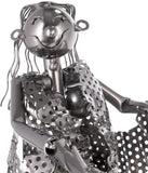 BRUBAKER Bottle Holder Dance Couple - Pair Sculpture Metal - Bottle Stand - with Greeting Card - Wedding Favours