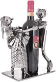 BRUBAKER Bottle Holder Dance Couple - Pair Sculpture Metal - Bottle Stand - with Greeting Card - Wedding Favours