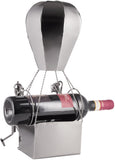 BRUBAKER XXL Bottle Holder Wine - Hot Air Balloon with Couple Metal - Bottle Stand with Greeting Card for Love Gifts