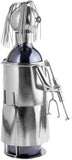 BRUBAKER Wine Bottle Holder Female Doctor - Metal Sculpture Bottle Stand - 7.9 inches - Wine Gift for Patients Female Specialist Medical Students for Study - with Greeting Card