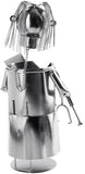 BRUBAKER Wine Bottle Holder Female Doctor - Metal Sculpture Bottle Stand - 7.9 inches - Wine Gift for Patients Female Specialist Medical Students for Study - with Greeting Card