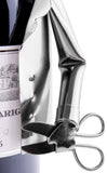 BRUBAKER Wine Bottle Holder Hair Stylist - Metal Sculpture Bottle Stand - 7.9 inches - Wine Gift for Hairdressers and Barbers - with Greeting Card