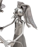 BRUBAKER Wine Bottle Holder 'Wedding Couple' - Table Top Metal Sculpture