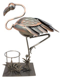 BRUBAKER Wine Bottle Holder 'Flamingo' - Table Top Metal Sculpture