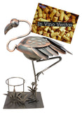 BRUBAKER Wine Bottle Holder 'Flamingo' - Table Top Metal Sculpture