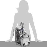BRUBAKER Wine Bottle Holder Apothecary - Metal Sculpture Bottle Stand - Metal Figure Wine Gift for Pharmacist with Greeting Card