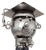 BRUBAKER Wine Bottle Holder 'Graduation' - Table Top Metal Sculpture