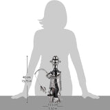 BRUBAKER Wine Bottle Holder 'Smiling Fisherman' - Table Top Metal Sculpture - with Greeting Card