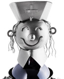 BRUBAKER Wine Bottle Holder Nurse - Metal Sculpture Bottle Stand - 9.1 Inches - Wine Gift Also for Health Nurse Nurse - with Greeting Card
