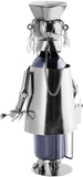 BRUBAKER Wine Bottle Holder Nurse - Metal Sculpture Bottle Stand - 9.1 Inches - Wine Gift Also for Health Nurse Nurse - with Greeting Card